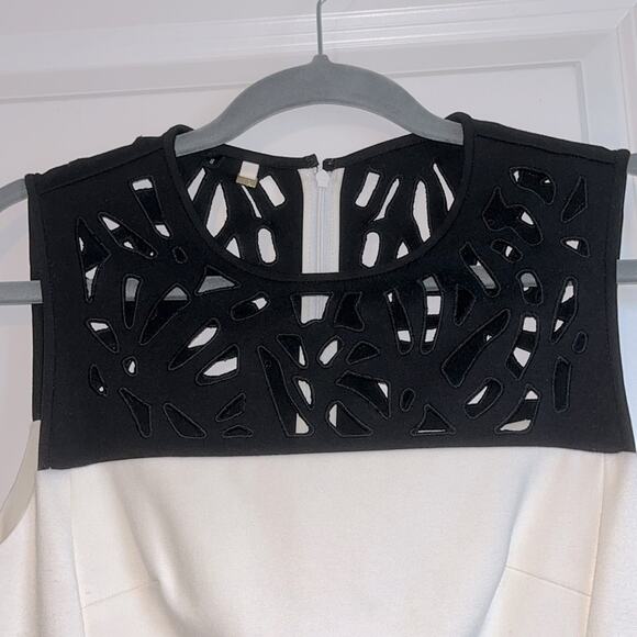 Anthropologie 4C 4. Collective Black and Ivory Fit and Flare Dress - Picture 3 of 15